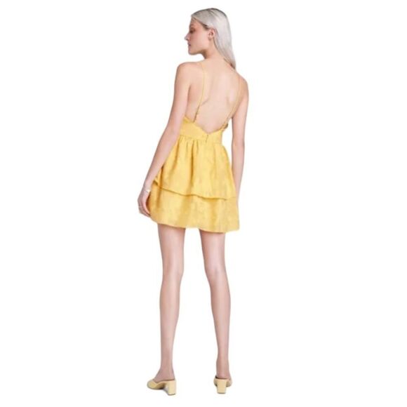 Wild Fable Gold Fit And Flare Tiered Dress, Size M, NWT - Picture 3 of 11